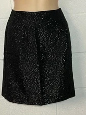 Gap NEW Size 8 Skirt womens lined short black silver threaded metallic 