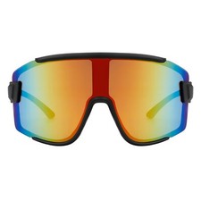 Mens Shield Wrap Around Sunglasses Oversized Sports Fashion Shades UV 400