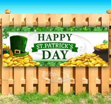HAPPY ST. PATRICK'S DAY Advertising Vinyl Banner Flag Sign Many Sizes HOLIDAY