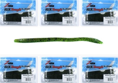 (6) Unopened Packs Bags Z-Man 7'' Finesse Wormz Worm Dirt Brand New