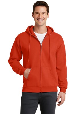 PC78ZH Port & Company - Core Fleece Full-Zip Hooded Sweatshirt | eBay