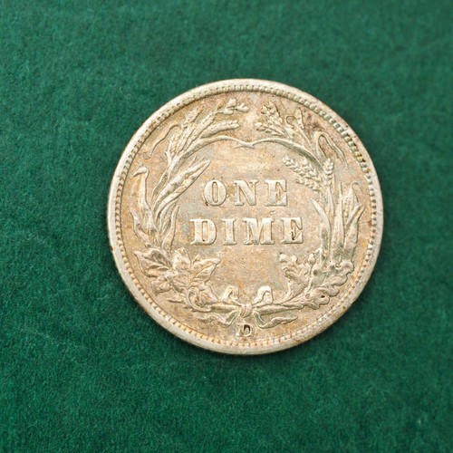 Non circolato 1908-D Stati Uniti Barbiere 10 Centesimi Dime Condizioni Superiori🐈 - Foto 2 di 2