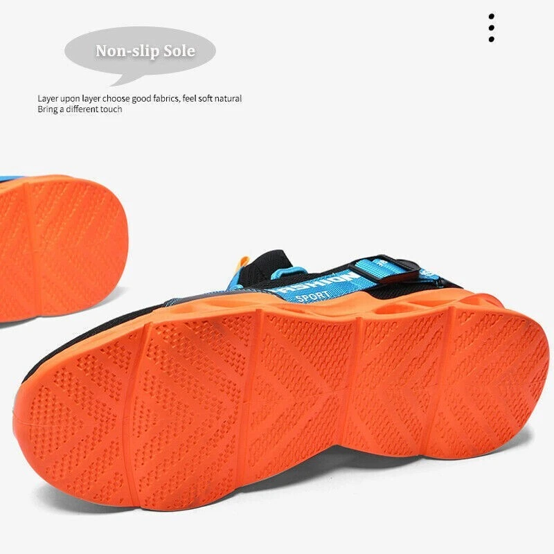 MENS SHOCK ABSORBING RUNNING TRAINERS CASUAL LACE GYM WALKING SPORTS SHOES SIZE - Image 4 of 4