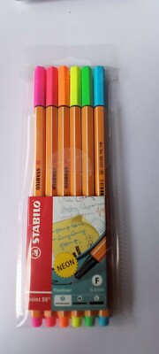 NEU & OVP Stabilo Fineliner Point 88 Neonfarben 6 Stück 