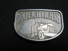 Raleigh Lights Cigarettes Tobacco Semi Truck Trucking 1970's Vintage Belt Buckle