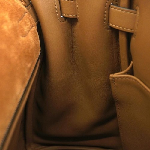 HERMES Kelly Teddy 35 Mouton/Barenia/Doblis Hand Bag Marron Stamp W (2024) - Picture 10 of 11