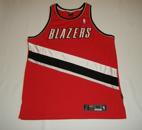 Vtg Nike Portland Trail Blazers Blank Game Jersey 52 XXL Team Issue Pro Cut Worn - Picture 10 of 12