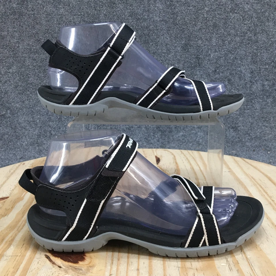 Sandalias Teva para mujer 7 Verra ajustables con tiras 1006263 negras blancas Foto 2 de 4