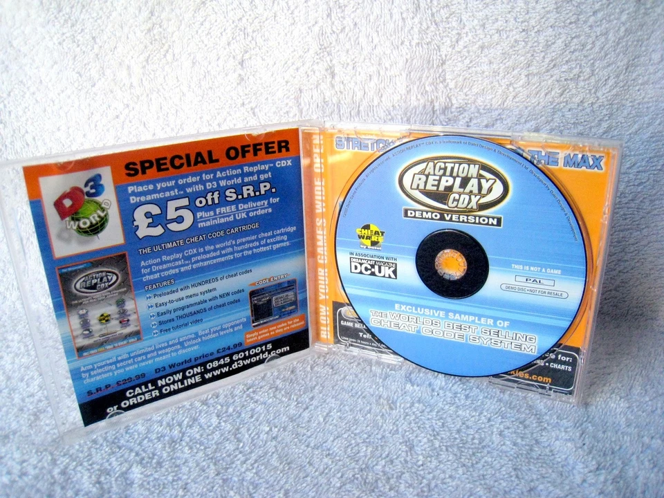 Sega Dreamcast Video Game - Action Replay CDX Demo Disc Cheat Code (2000) PAL - Image 3 of 4
