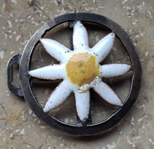 Edelwei&szlig; Abzeichen mit Klammer &ndash; Metall & Emaille