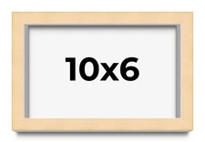 10x6 Solid Wood Picture Frame with UV Acrylic, Available in 6 Finishes