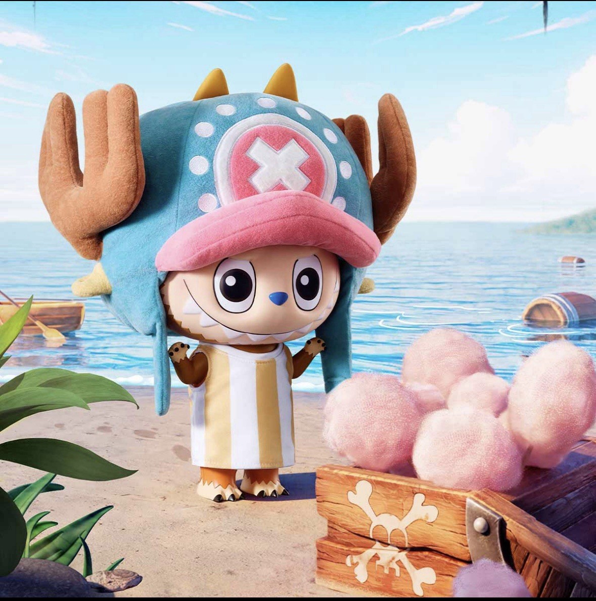 Mega Labubu 400% Tony Tony Chopper Pop Mart The Monsters New