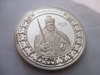 RARE Monnaie en argent PUR 1997 20 $ République du Liberia FDC