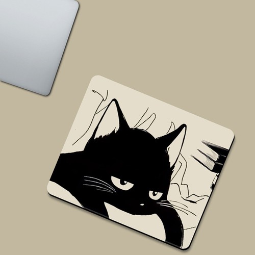 Black Cat Mousepads Small Office Computer Desk Mat Table Keyboard Big Mouse Pads - Afbeelding 5 van 25