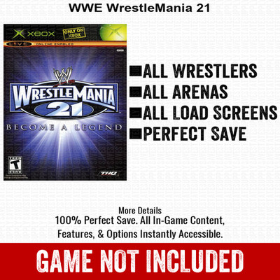 WWE WrestleMania 21 100% Unlocked All Items Xbox USB Save