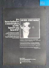 Lou Reed Street Hassle Album Promo Print Advertisement 1978