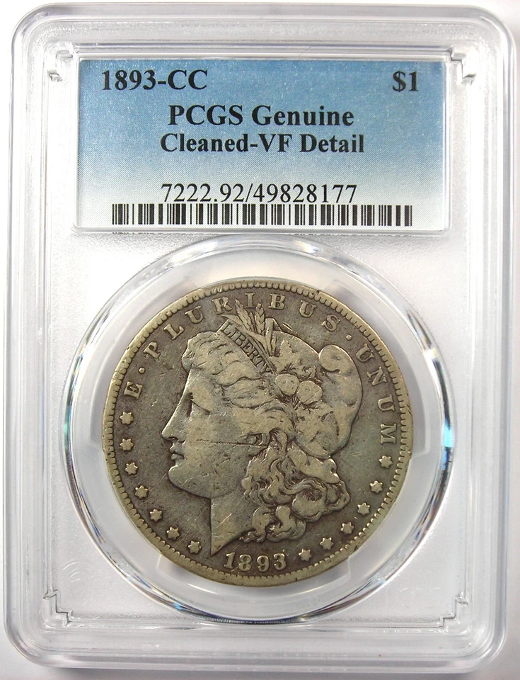 1893-CC Morgan Silver Dollar $1 Carson City Coin - Certified PCGS VF Detail - Image 2 of 4