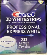 Crest 3D Whitestrips Professional Express White 19 Treatments 38ct EXP 9/27