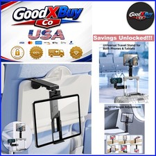 Travel Tablet Holder Mount for Airplane, Collapsible Adjustable Stand for iPa...