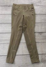 KERRITS FLEX 3.0 FULL SEAT TIGHT Womens Sz Large Tan Pull On Riding Breeches EXC