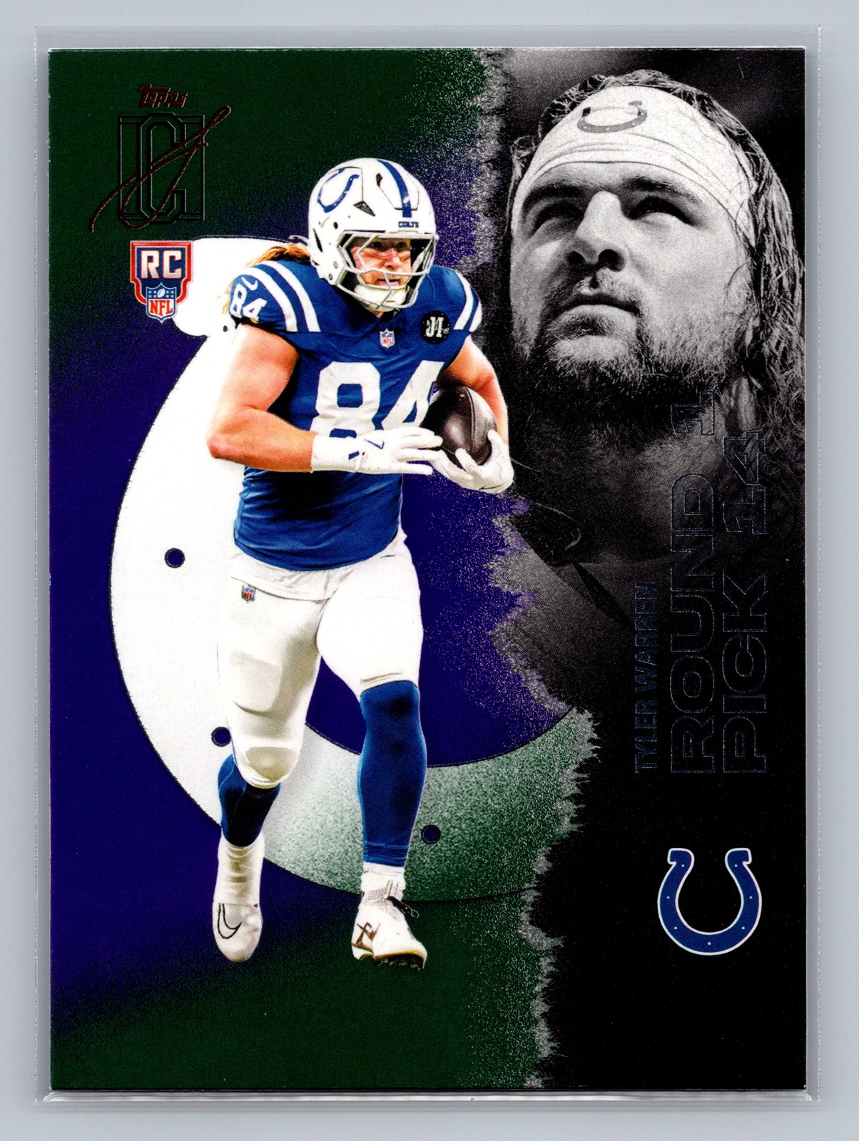 2025 Topps Signature Class TYLER WARREN #110 Green & Purple RC Colts