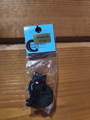 Conversation Concepts Vintage Black Pomeranian Mini Dollhouse Figurine DTN-03B