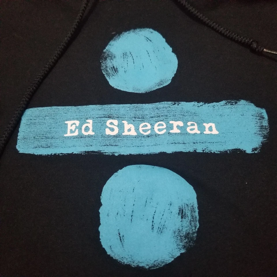 Ed Sheeran Divide Women’s Small World Tour Hoodie Band Merch Sweatshirt Black - Image 2 of 4