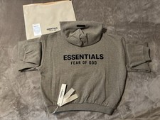 NEW Kids FOG Essentials Heather Grey Hoodie Size 10/Large 100% Authentic✅