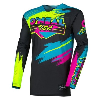 O'Neal 2026 Mayhem Reseda MX Jersey Schwarz Neon Gelb Off-Road Erwachsene