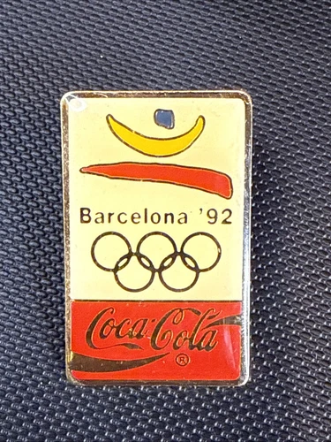 1992 Barcelona Coca-Cola Olympic Pin Enamel Metal Vintage