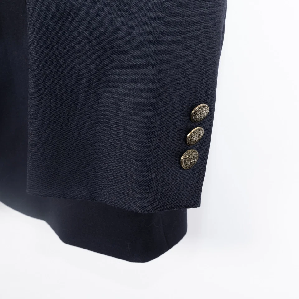 Blazer Oscar de la Renta para Hombres 42S Azul Marino 100% Lana Forrada Chaqueta Calce Clásico Foto 3 de 4