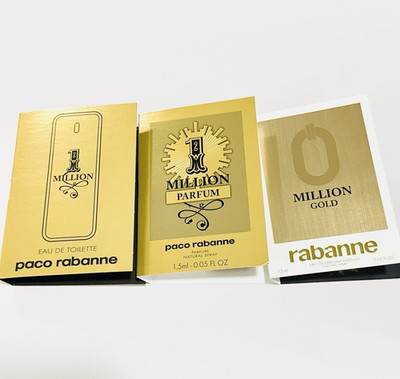 Paco Rabanne 1 Million EDT Parfum Gold 3 Piece Sample Set 1.5ml EDT Men