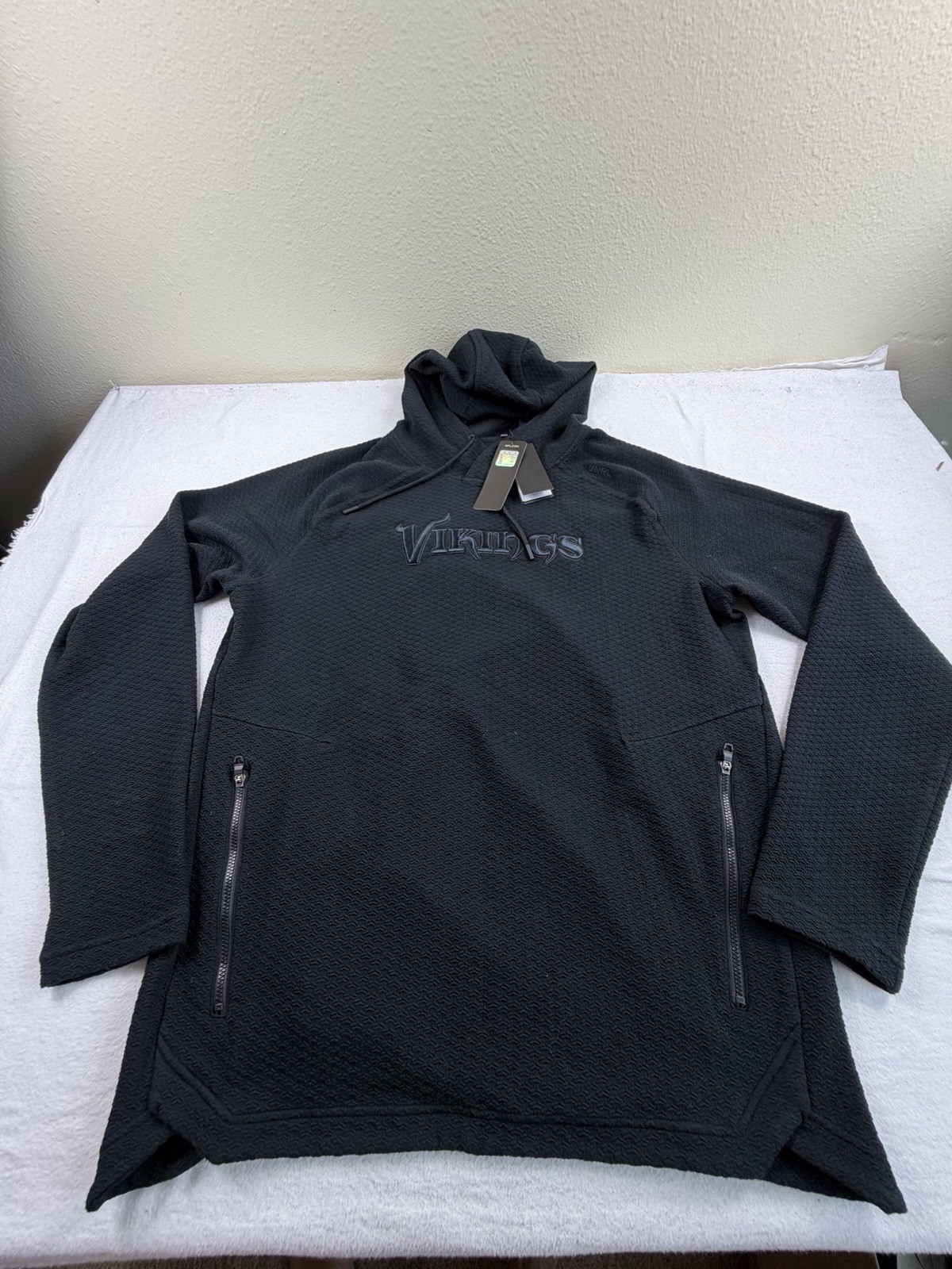 UNRL x Minnesota Vikings Blackout 2025 Vol V Elevation Hoodie Sz LG Brand New