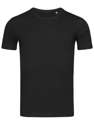 STEDMAN T-Shirt MORGAN CREW NECK Herren aus Jersey Kurzarm BLACK OPAL