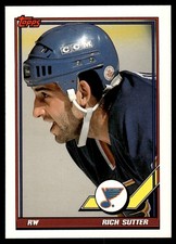 1991-92 Topps Rich Sutter St. Louis Blues #143