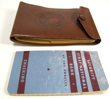 VINTAGE SECURITY FIRST NATIONAL BANK OF LOS ANGELES CHECKBOOK & DEPOSIT BOOK