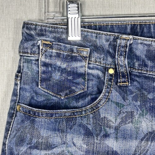 CHICO'S Gr. 0,5 US Gr. 6 PLATIN DENIM ANKLE JEANS BLUMENDRUCK MEHRFARBIG (T) - Bild 5 von 13