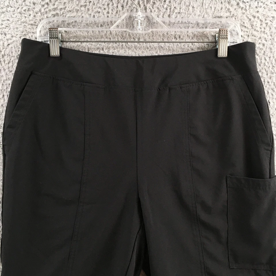 Bermudas Chicos Zenergy Cargo para mujer 1 negras tiro alto cintura plana informales Foto 2 de 4
