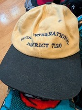 Rotary International District 721 Cap Tan Color Black Brim. Adjustable Tan.