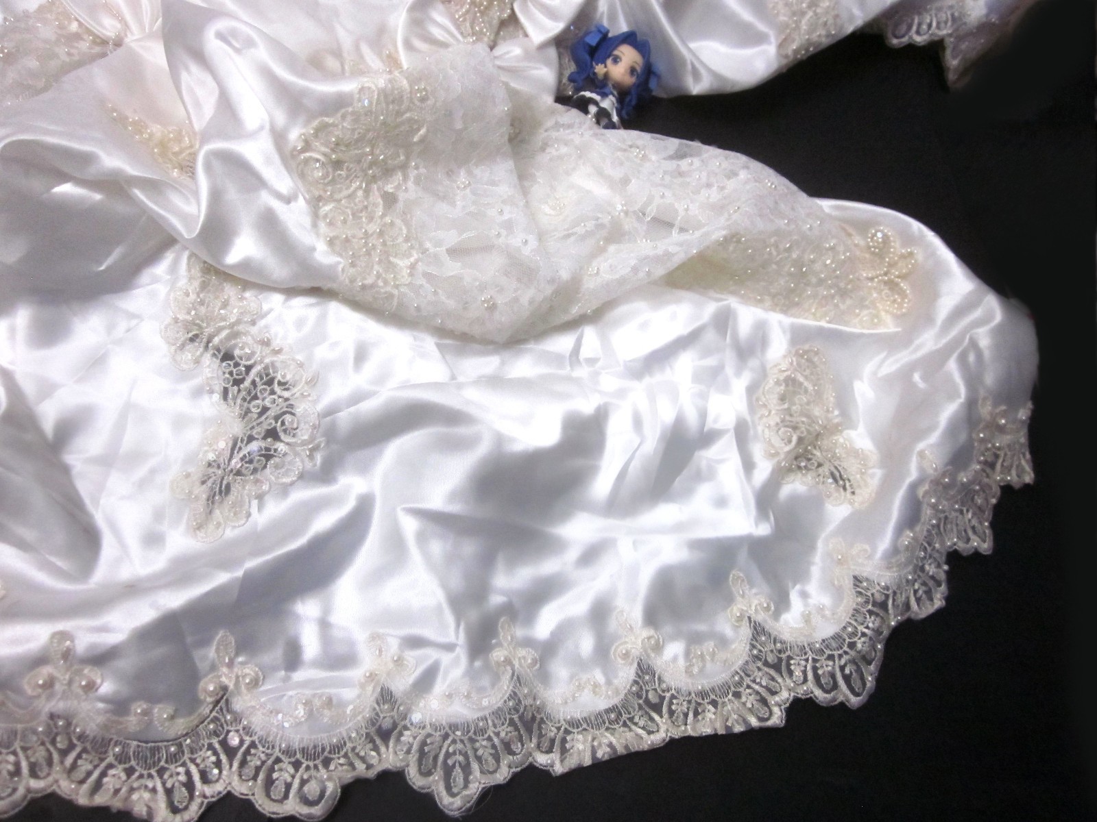 Mori Lee VINTAGE  White Ivory Elegant Wedding dress MED-LARGE image 7