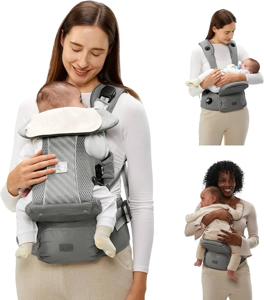 Babycare 6-in-1 Baby Carrier with Hip Seat, 13-33lbs Infant Toddler Mesh Carrier
Opens in a new wind