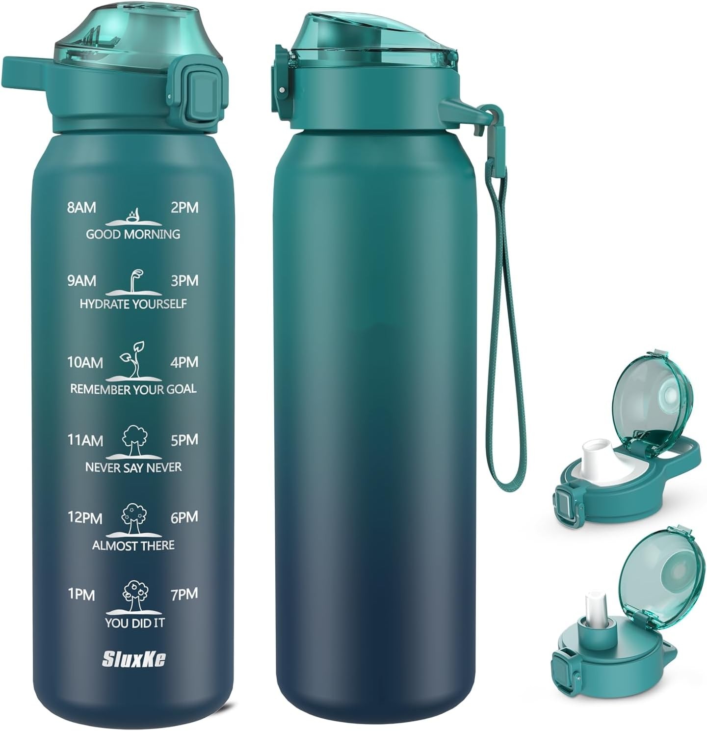 With 2lids(straw Lid & Spout Lid), 1000ml Stainless