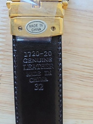 Unbranded Reversible Belt Black Brown Mens Sz 32/80 Full Grain Cowhide Leather