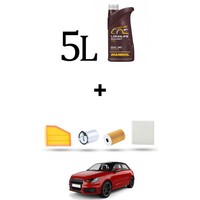 Hoffcar Wartungskit 4 Filter Und 5L ÖL FüR Audi A1 (8X1,8XK) 2.0 TDI 105KW
