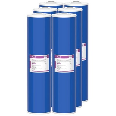1-12PACK 20''x4.5'' 5 Micron Big Blue GAC Granular Carbon Water Filter Replacement