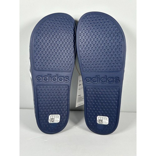 Adidas Unisex White/Blue Adult Adilette Aqua Slide Sandal F35542 US Size M9 W10 - Picture 9 of 11