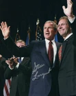 STEVE LARGENT SIGNED AUTOGRAPH 8x10 PHOTO - NFL HOF W/ PRESIDENT GEORGE W BUSH