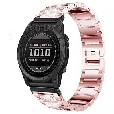 Quick Fit Bling Metall Armband Für Garmin Fenix 8 7X 7 6X/6 Pro 5X/5 Plus E 3 HR