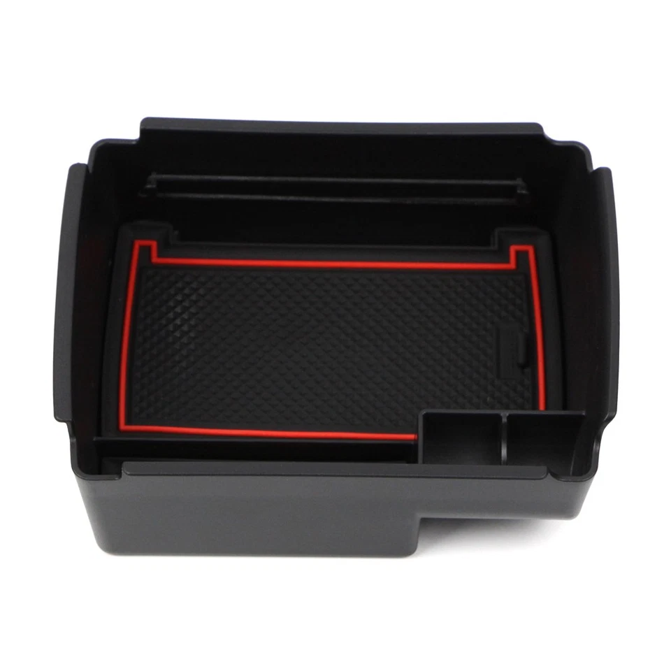 For VW Golf 2013 2014 2015 2016+ Armrest Storage Box Central Console Tray Black - Image 3 of 4