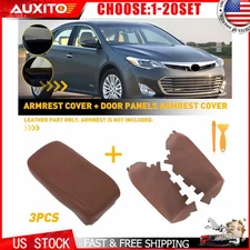 Fit 2013-2018 Toyota Avalon Leather Interior Armrest Cover Console & Doors 3-30X
